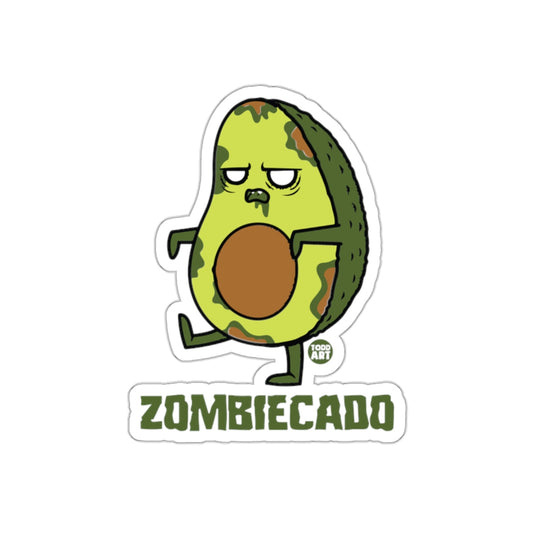 Zombiacado Funny Avocado Zombie Cartoon Graphic Sticker