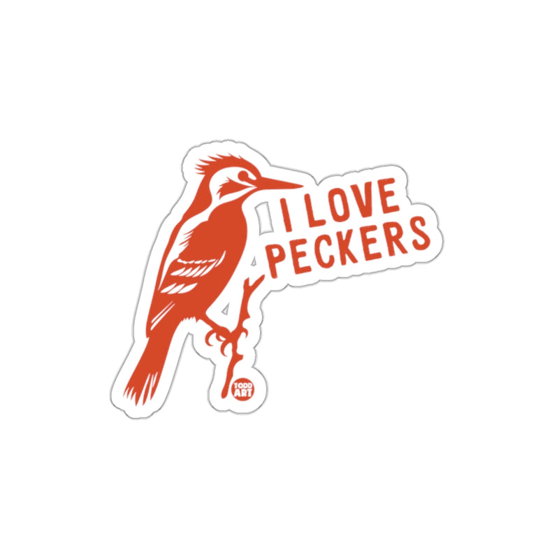 Load image into Gallery viewer, I Love Peckers Red Bird Design Sticker
