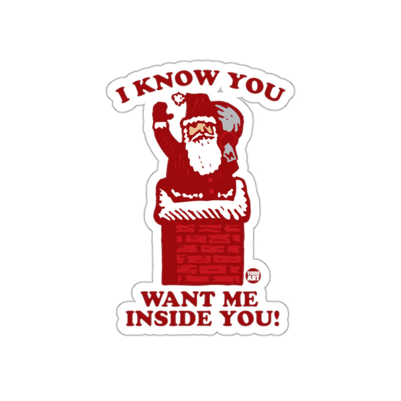 Load image into Gallery viewer, I Know You Want Me Inside You Santa Sticker
