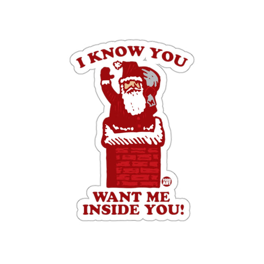 I Know You Want Me Inside You Santa Sticker