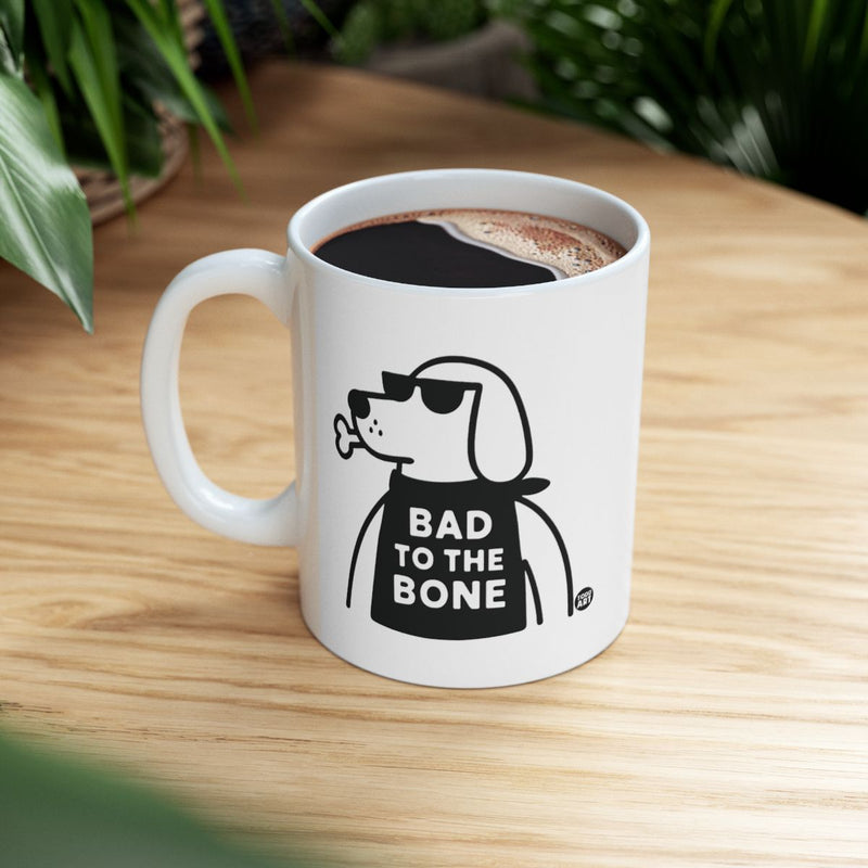 Load image into Gallery viewer, Bad to the Bone Dog Artwork Funny Coffee Mug for Dog Lovers
