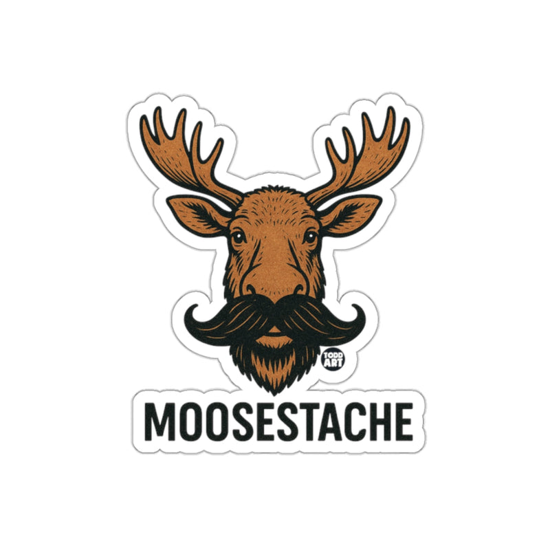 Load image into Gallery viewer, Moose with a Mustache Illustration from Todd Art sticker
