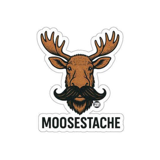 Moose with a Mustache Illustration from Todd Art sticker