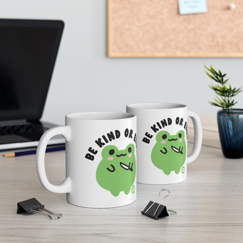 Load image into Gallery viewer, Be Kind or Else Frog Design Coffee Mug Set
