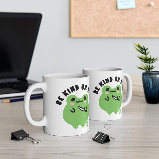 Be Kind or Else Frog Design Coffee Mug Set