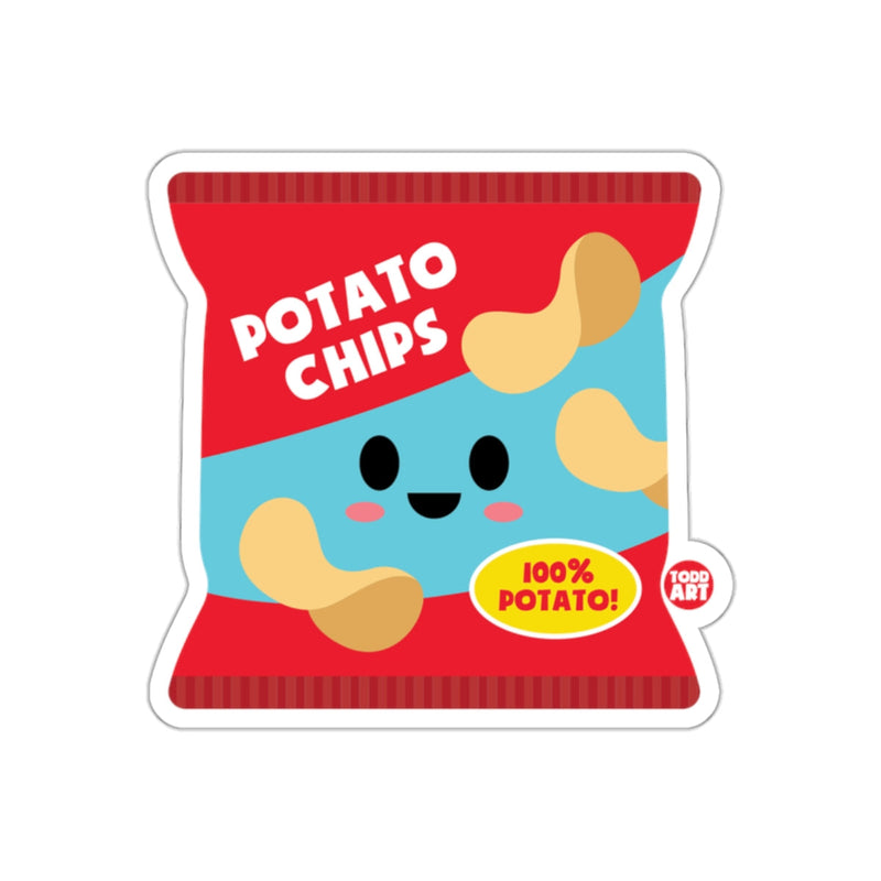 Load image into Gallery viewer, Potato Chips 100% Potato Todd Art Sticker Product
