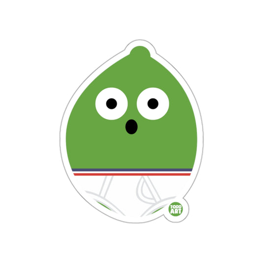 Todd Art Green Character Sticker with Big Eyes