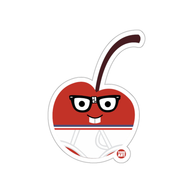 Load image into Gallery viewer, Cute Cartoon Cherry Character with Glasses Sticker
