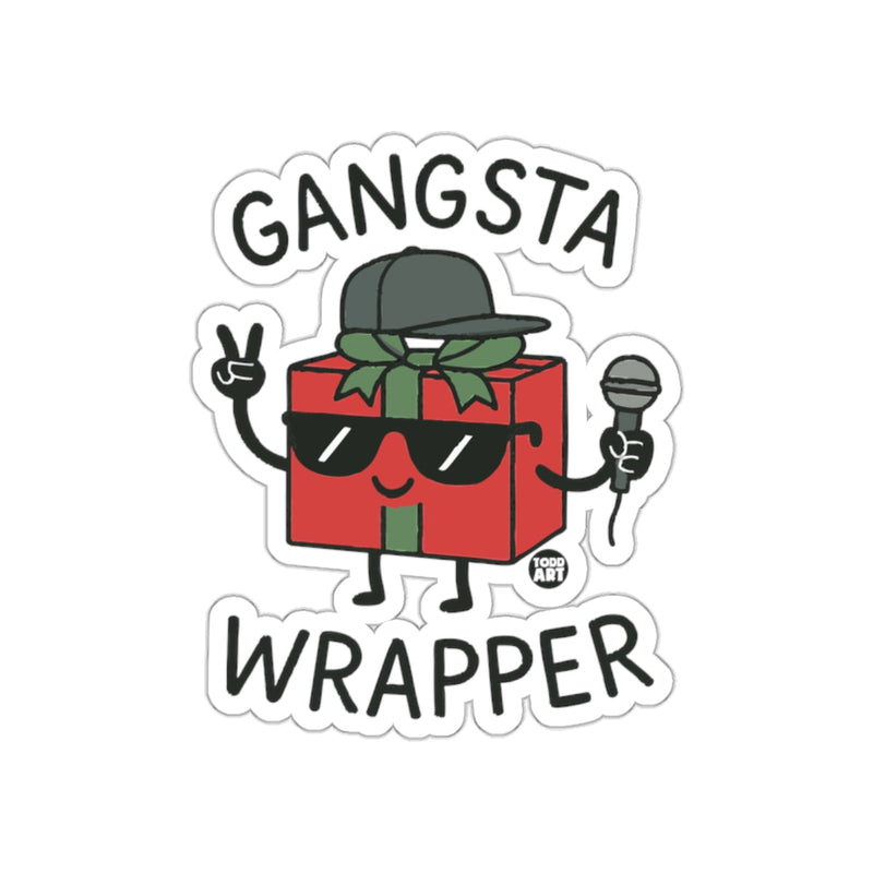 Load image into Gallery viewer, Gangsta Wrapper Sticker Funny Holiday Gift Funny Sticker
