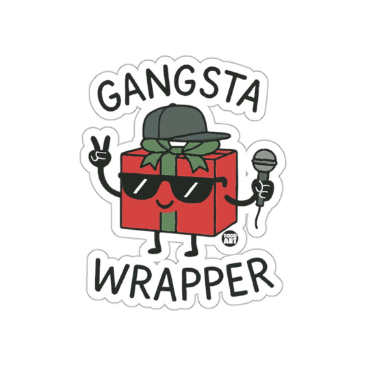 Gangsta Wrapper Sticker Funny Holiday Gift Funny Sticker
