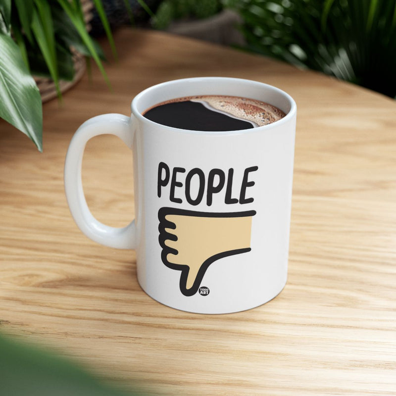 Load image into Gallery viewer, Funny Thumbs Down People Mug for Coffee Lovers
