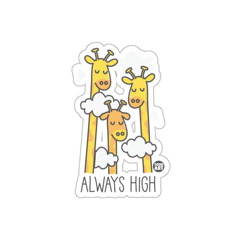 Load image into Gallery viewer, Always High Four Giraffes Sticker
