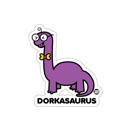Dorkasaurus Purple Dinosaur With Glasses And Bowtie sticker