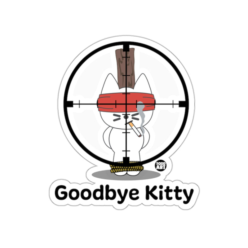 Load image into Gallery viewer, Goodbye Kitty Crosshairs Design Fun Sticker
