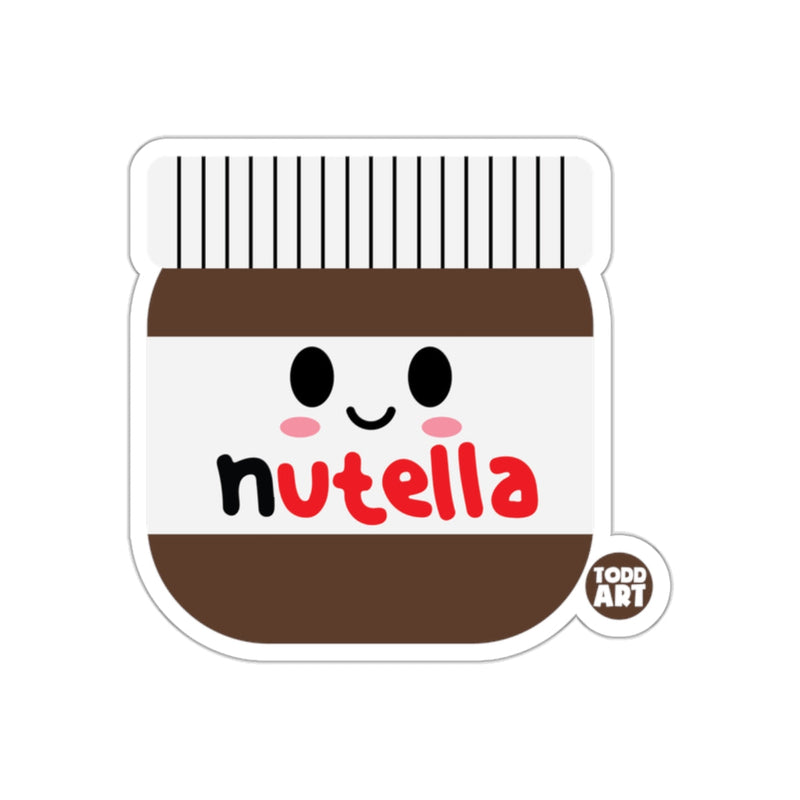 Load image into Gallery viewer, Cute Smiling Nutella Jar Todd Art Sticker Product
