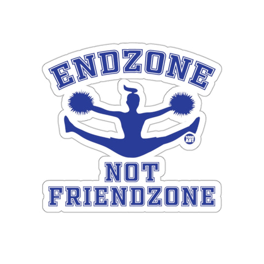 Endzone Not Friendzone Cheerleader Silhouette sticker