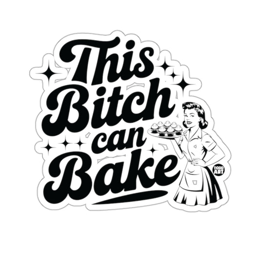 This Bitch can Bake Retro Lady Cupcakes Humorous 