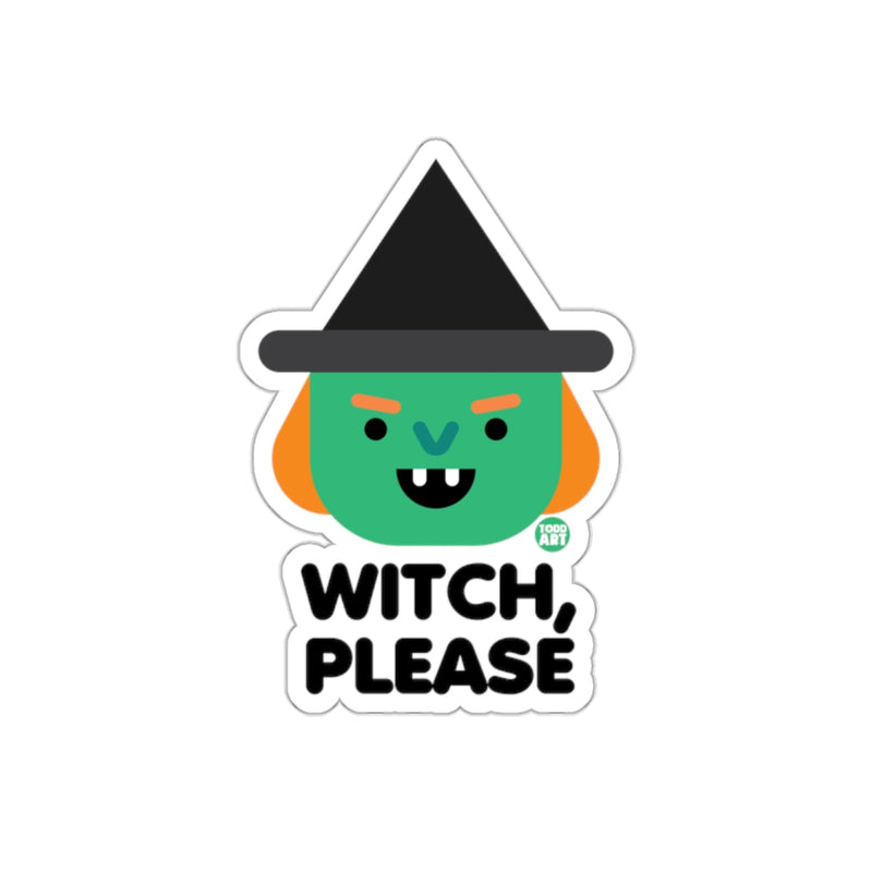 Load image into Gallery viewer, Witch Please Cute Green Witch Sticker Fun Halloween
