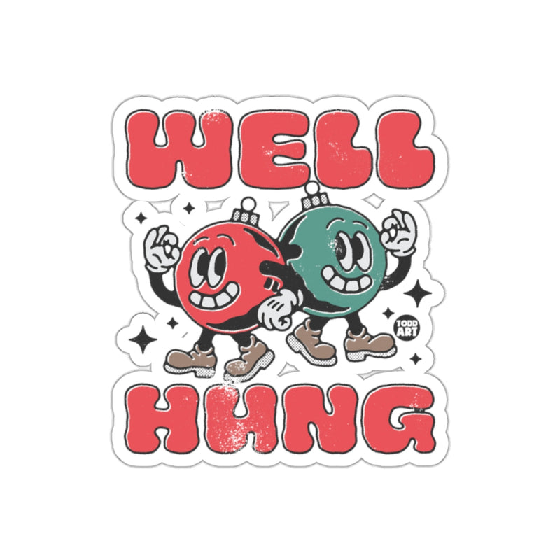 Load image into Gallery viewer, Well Hung Christmas Ornaments Sticker with Cartoon Characters
