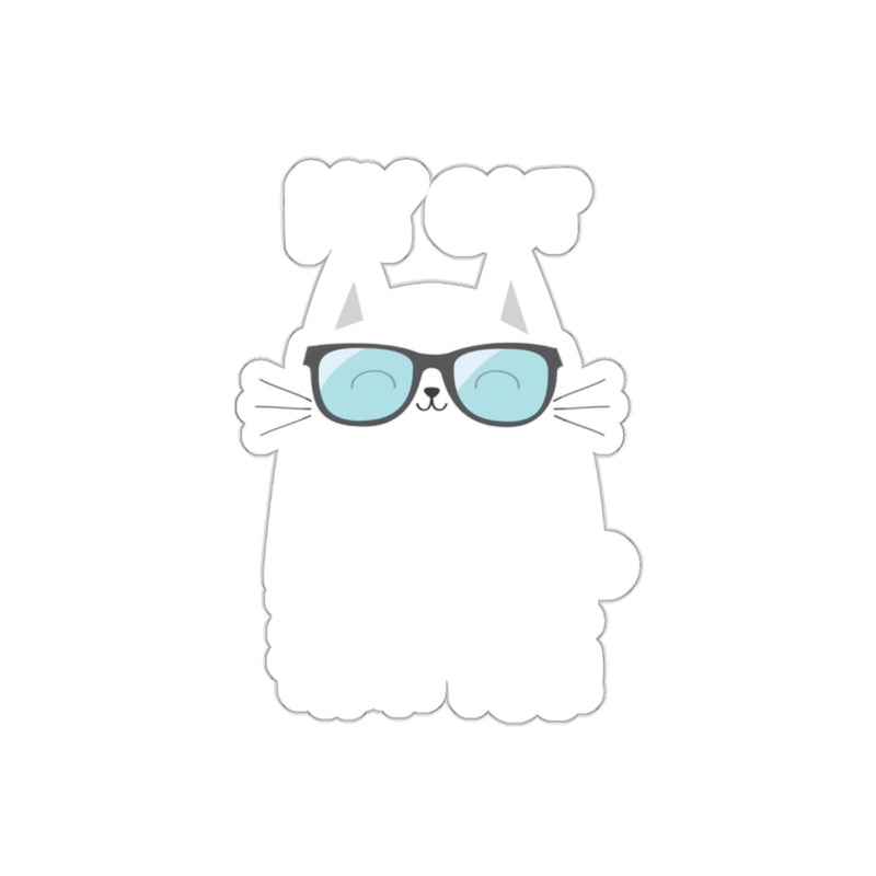 Load image into Gallery viewer, Funny Cat Wearing Glasses My Cat Sticker Product
