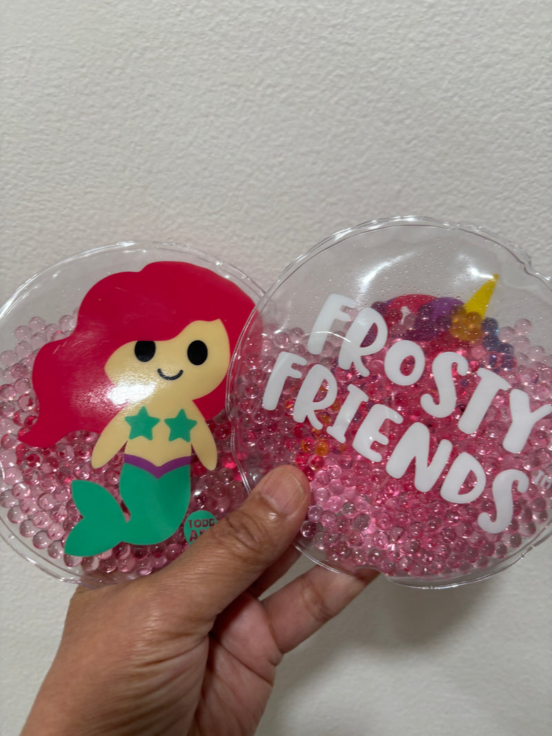 Load image into Gallery viewer, Frosty Friends™ Mermaid &amp; Unicorn Reusable Ice Packs – 2-Pack
