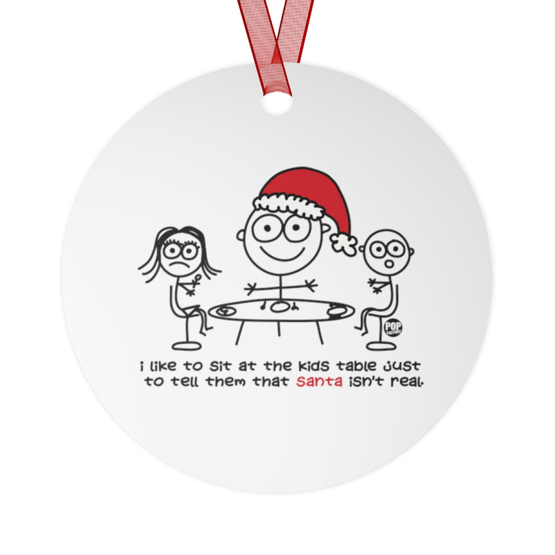 Load image into Gallery viewer, Sit At Kids Table Santa Ornament
