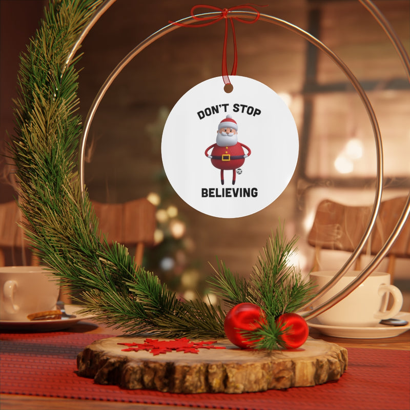 Load image into Gallery viewer, Don&#39;t Stop Believing Santa Toy Ornament
