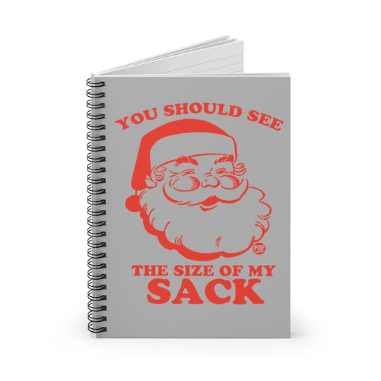 Santa Size Of My Sack Notebook