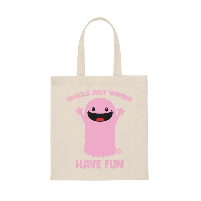 Load image into Gallery viewer, Ghouls Just Wanna Have Fun Ghost Tote
