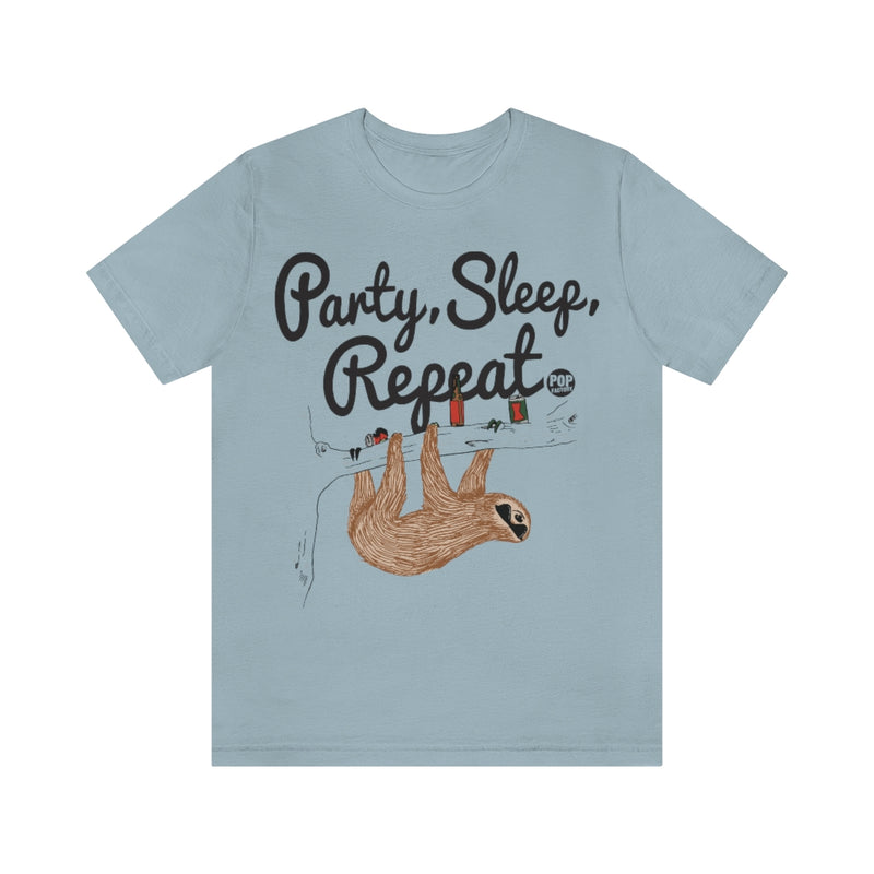 Load image into Gallery viewer, Party Sleep Repeat Sloth Unisex Tee
