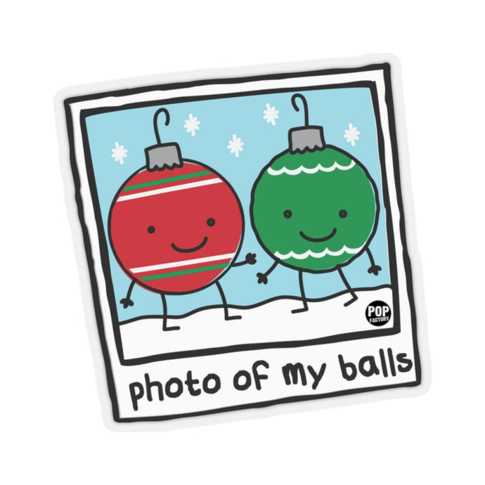 Photo Of My Balls Xmas Sticker
