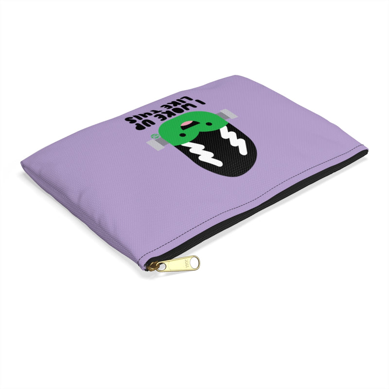 Load image into Gallery viewer, I Woke Up Like This Bride Frankenstein Zip Pouch
