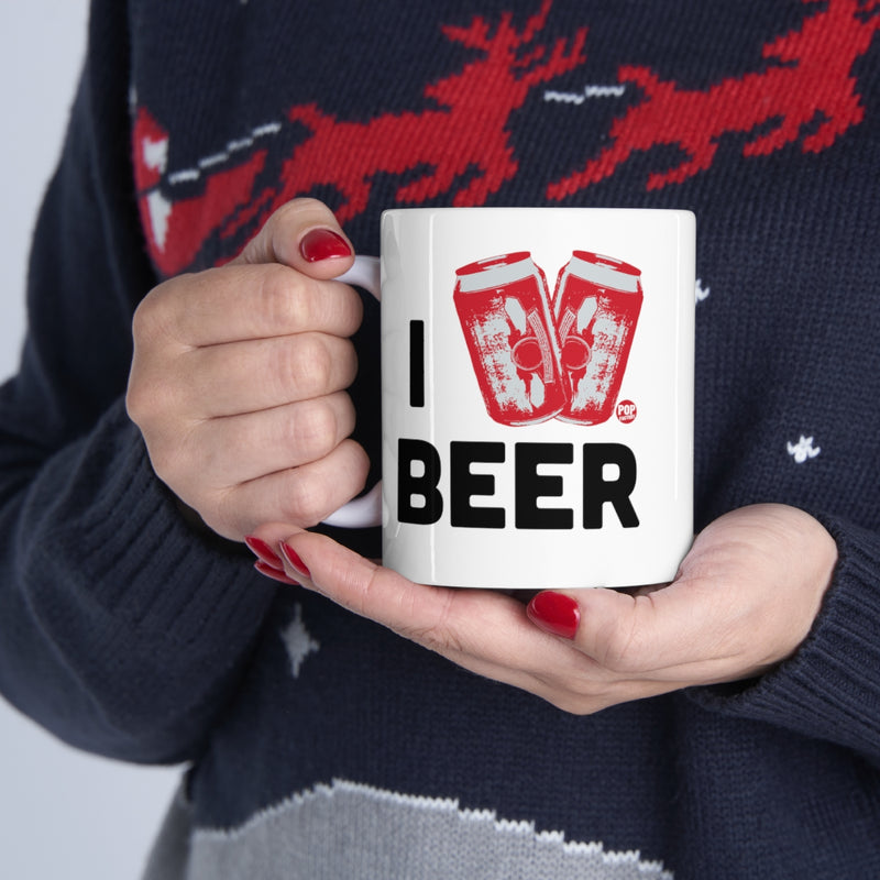 Load image into Gallery viewer, I Love Beer Cans Mug
