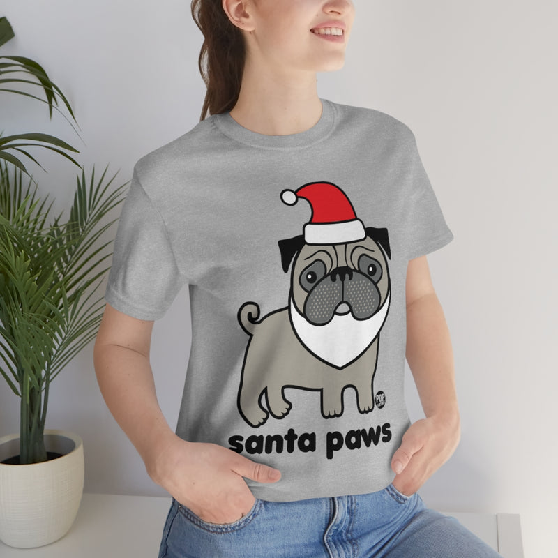 Load image into Gallery viewer, Santa Paws Pug Unisex Tee

