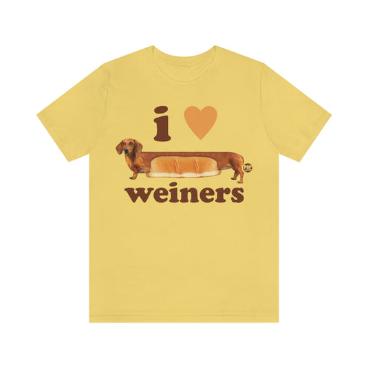 I Love Weiners Dog Unisex Tee