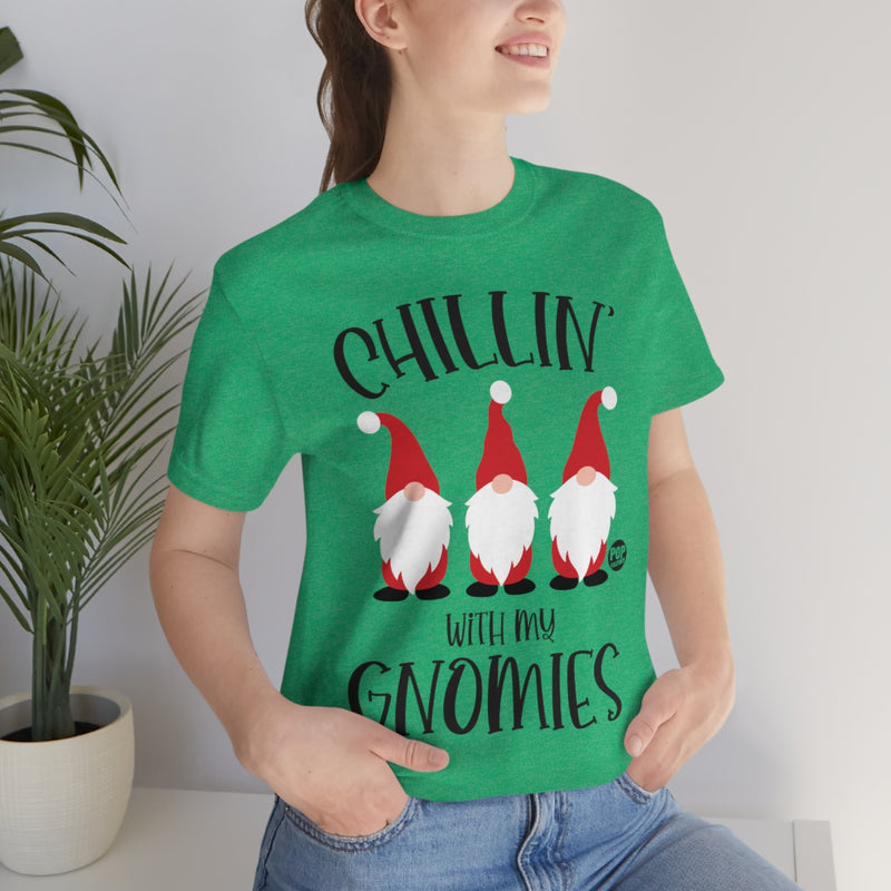 Load image into Gallery viewer, Chillin With My Gnomies Xmas Unisex Tee
