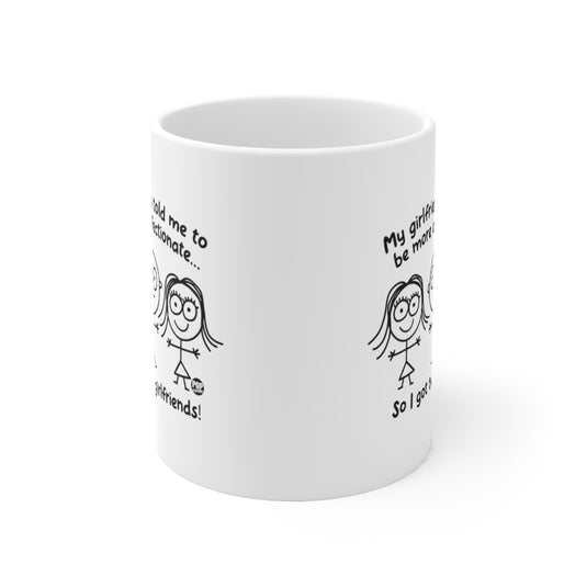 Two Girlfriends Boy Mug