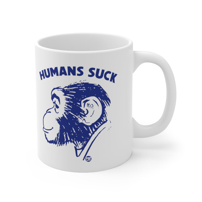 Load image into Gallery viewer, Humans Suck Chimp Mug
