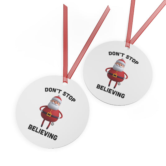 Don't Stop Believing Santa Toy Ornament
