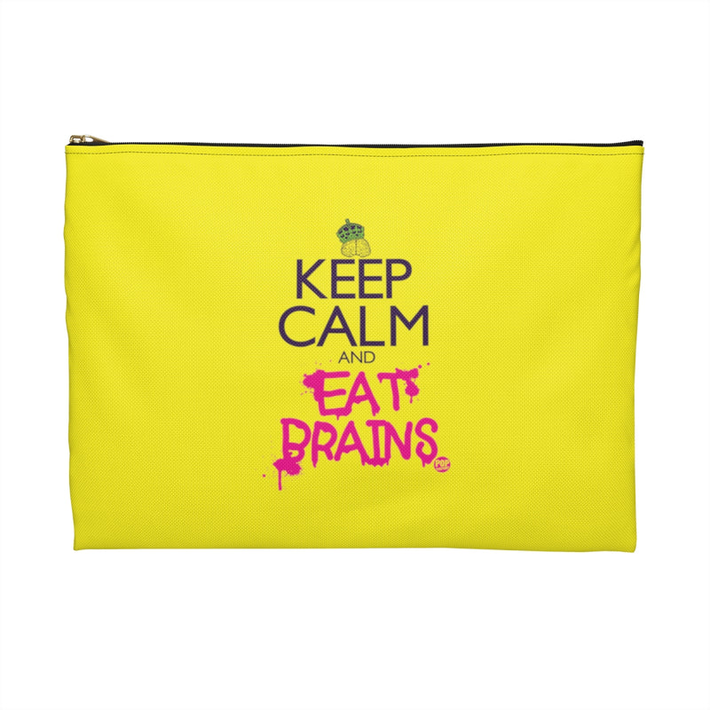 Load image into Gallery viewer, Keep Calm And Eat Brains Zip Pouch

