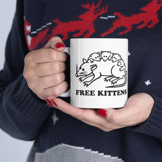 Free Kittens Possum Mug