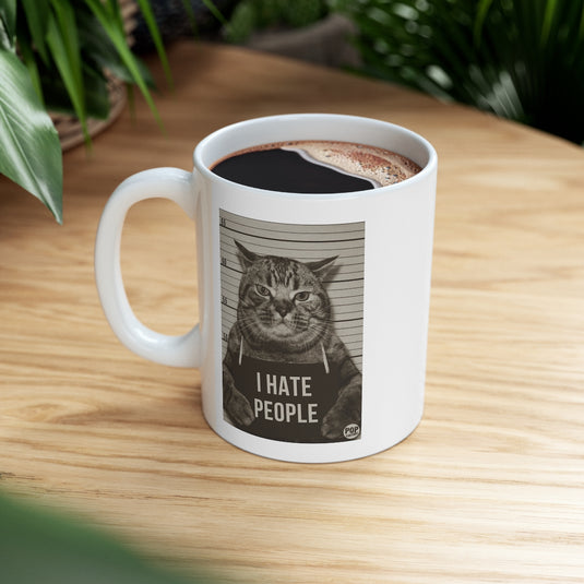 I Hate People Cat Mug