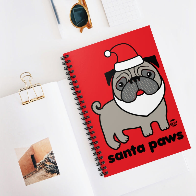Load image into Gallery viewer, Santa Paws Pug Notebook
