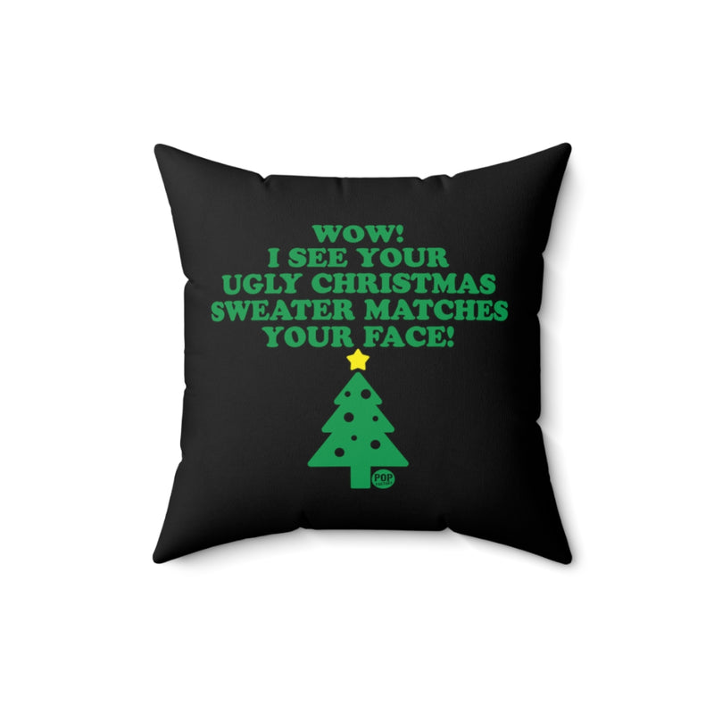 Load image into Gallery viewer, Ugly Xmas Sweater Match Face Pillow
