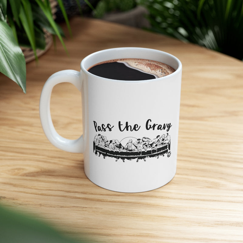 Load image into Gallery viewer, Pass The Gravy Last Supper Mug
