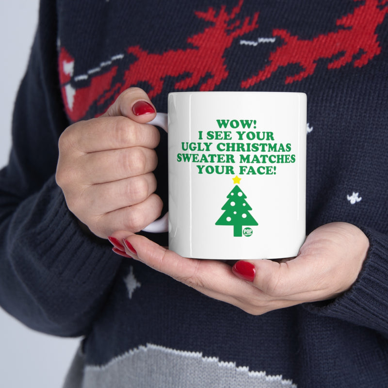 Load image into Gallery viewer, Ugly Xmas Sweater Match Face Mug
