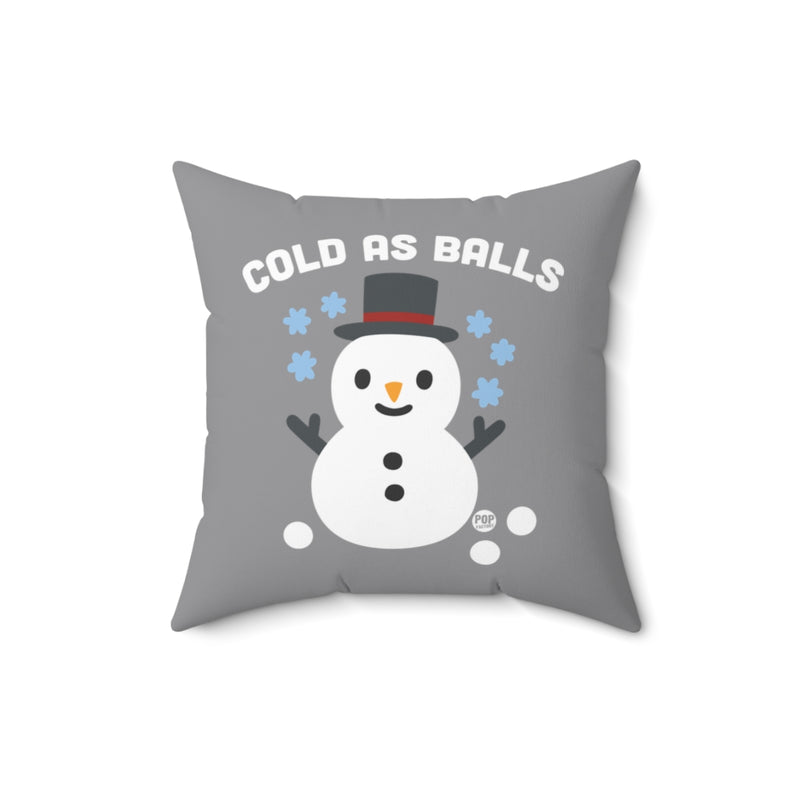 Load image into Gallery viewer, Cold As Balls Snowman Pillow
