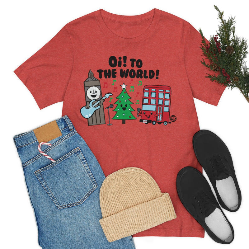 Load image into Gallery viewer, Uk - Oi To The World Xmas Unisex Tee
