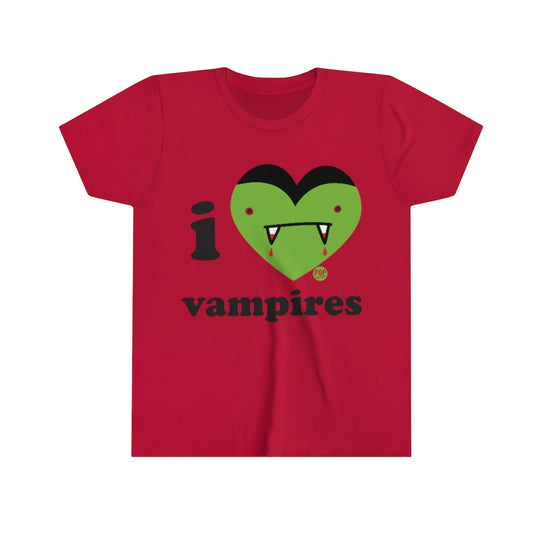 I Love Vampires Youth Short Sleeve Tee