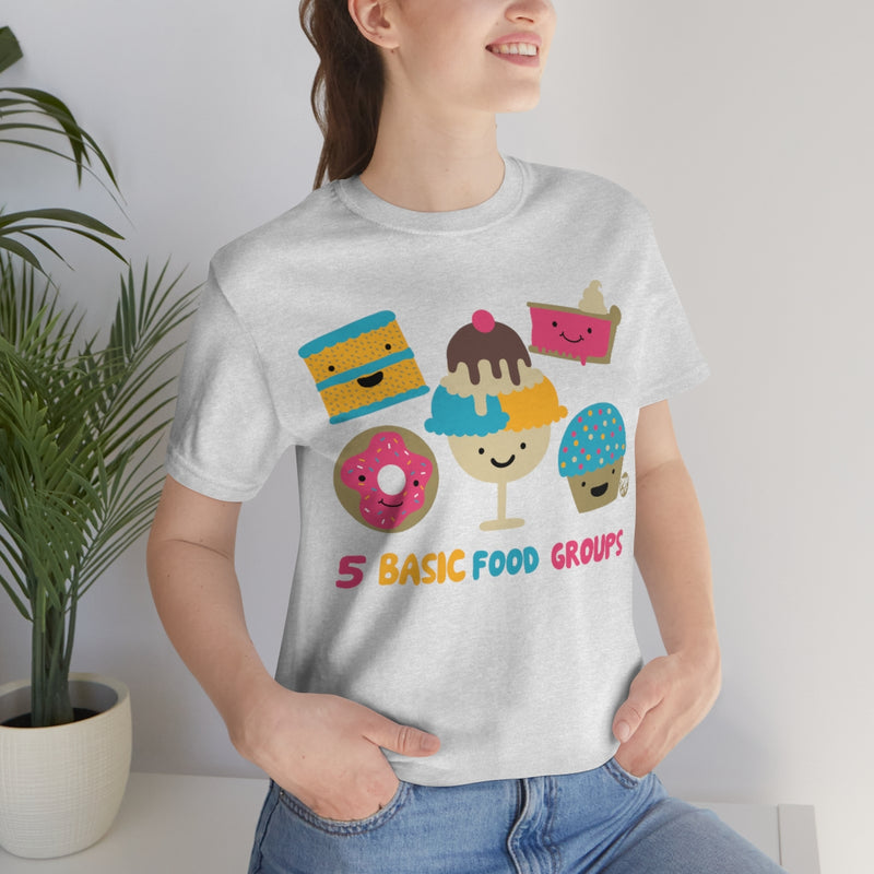 Load image into Gallery viewer, 5 Basic Food Groups Unisex Tee
